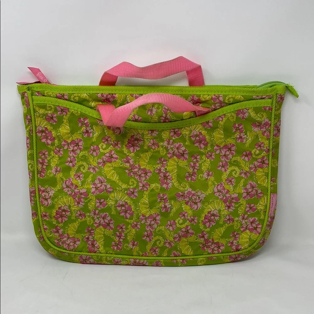Floral Green and Pink Computer's Bag